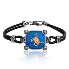 925 Ayar Gümüş Tuğralı Erkek Bileklik BR0460572 (491491)