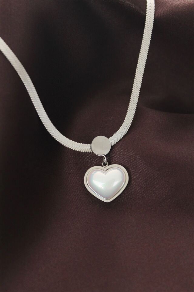 Mey İthalat® 316L Çelik İtalyan Zincir Kalp Kolye