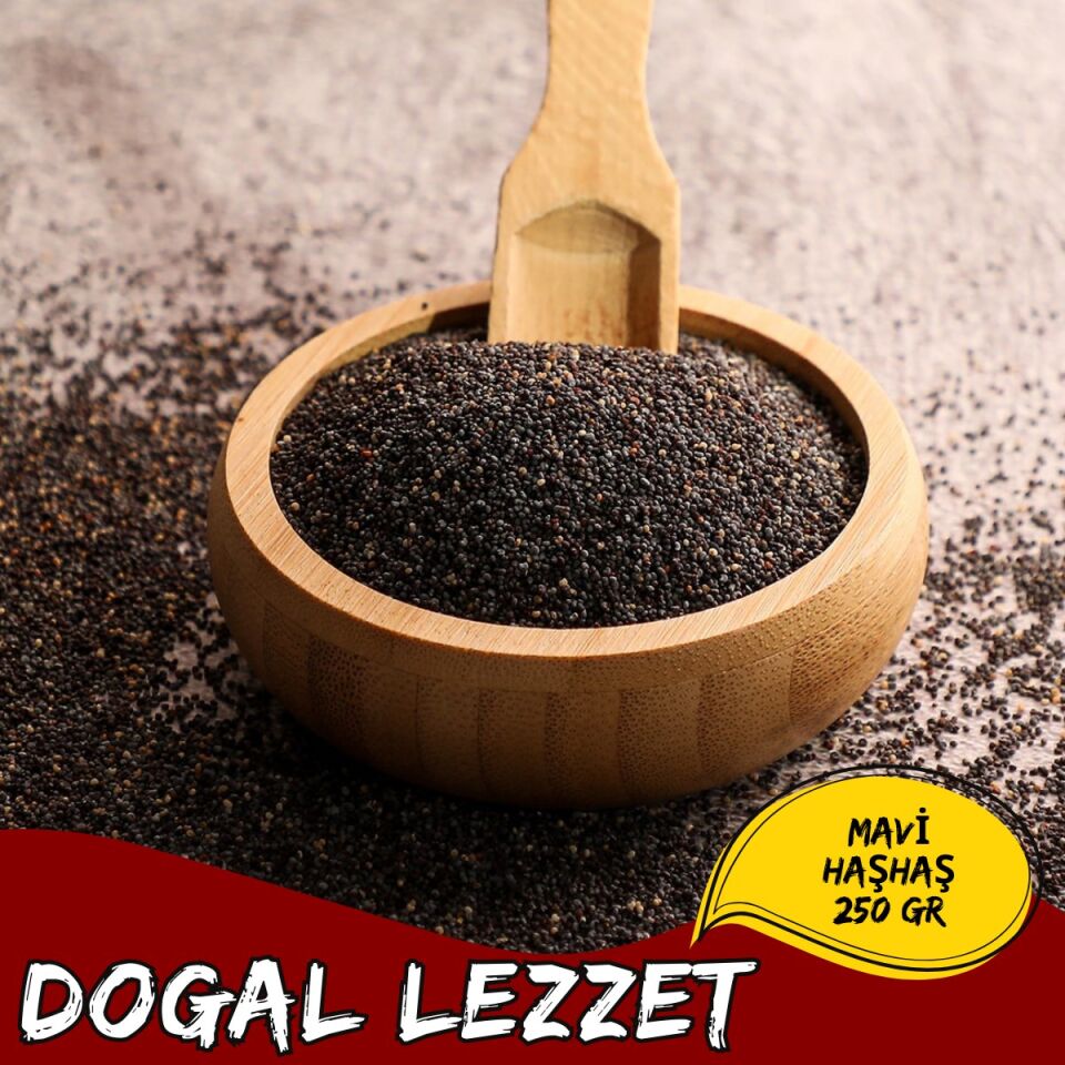 Mey İthalat® Mavi Haşhaş Tohumu Doğal Haşhaş Pasta Börek ve Çörek İçin 250 Gr