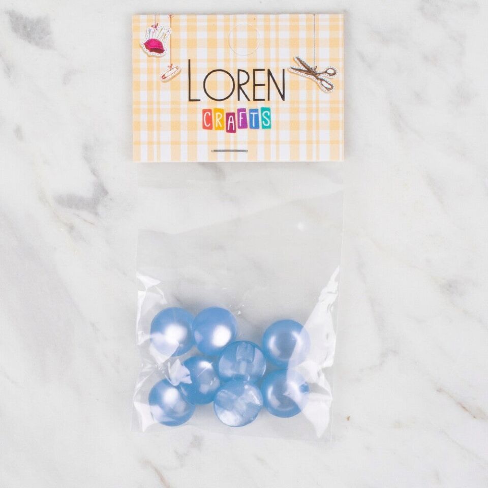 Loren Crafts 8 li Mavi Düğme - 46
