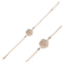 ​925 Ayar Gümüş Rose Papatya Bileklik T3970 (491491)