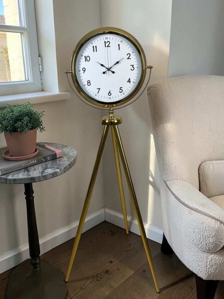 Royal Gold Tripod Ayaklı Dekoratif Saat