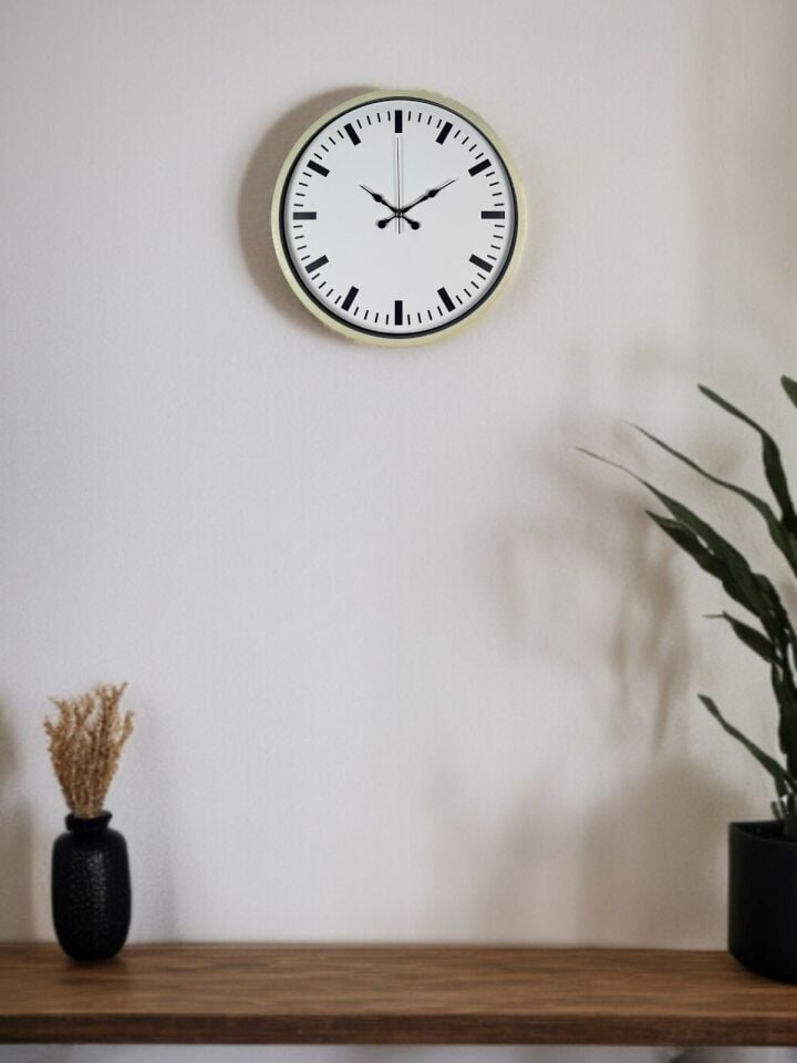 36 Cm Sade Dekoratif Duvar Saati