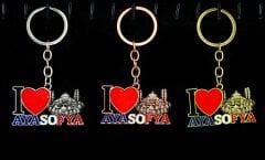 Metal Ayasofya Anahtarlık (I Love Ayasofya)