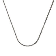​925 Ayar Gümüş 2 mm Tilki Kuyruğu 65 Cm Zincir (T8439) (491491)