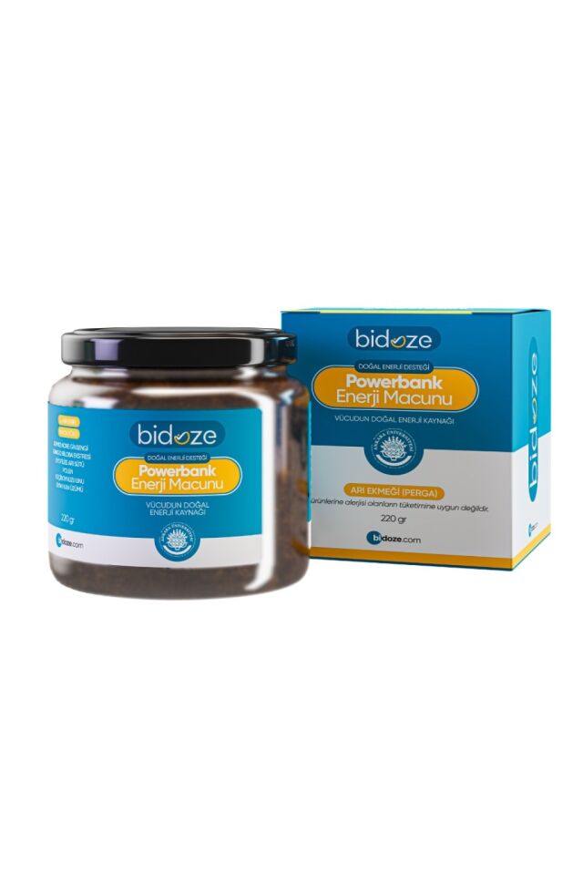 Bidoze Powerbank Enerji Macunu 220 Gr. | Arı Ekmeği, Ginseng & Arı Sütü İçerikli Doğal Enerji Macunu