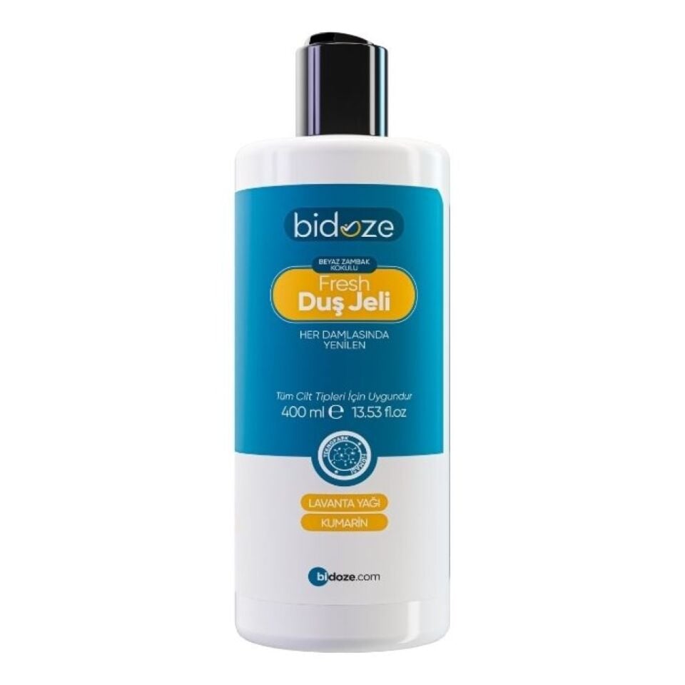 Bidoze Fresh Beyaz Zambak Kokulu Duş Jeli 400 Ml | Lavanta Yağı Özlü Nemlendirici Vücut Şampuanı