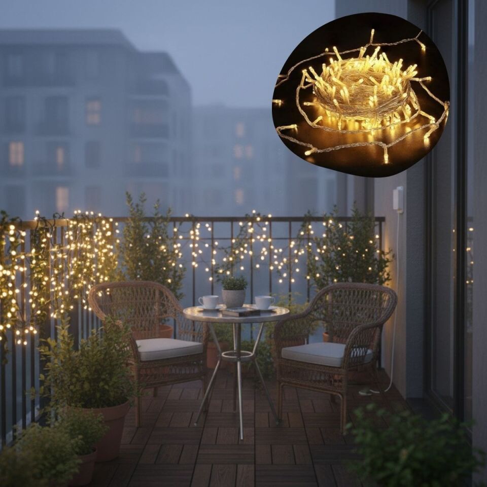 AD Günışığı Renk 5 Farklı Işık Modlu 10 Metre Eklemeli Dekor Boncuk Model Dekoratif Led