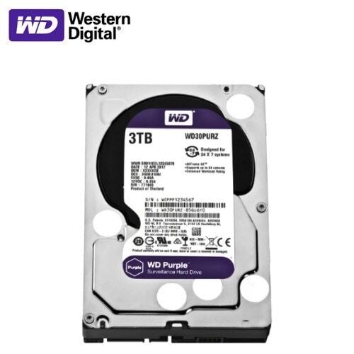 Western Digital 3.5'' 3 TB Purple WD30PURZ SATA 3.0 5400 RPM Hard Disk