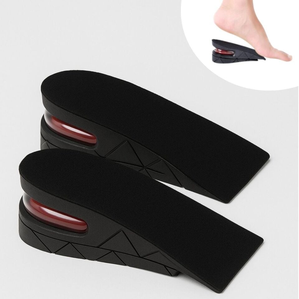 AD 5 cm Boy Uzatıcı Silikon Ortopedik Topuk Tabanlık – Yüksek Konforlu Gizli Yükseltici Ped (Unisex)