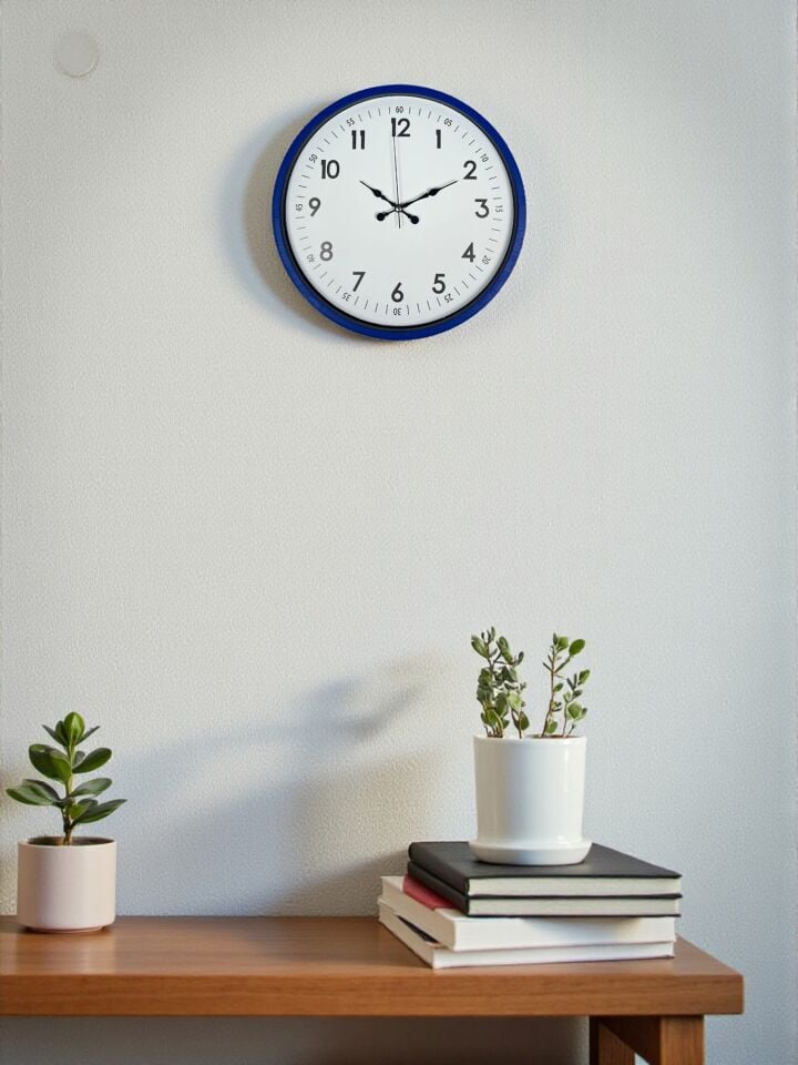 36 Cm Lacivert Dekoratif Duvar Saati