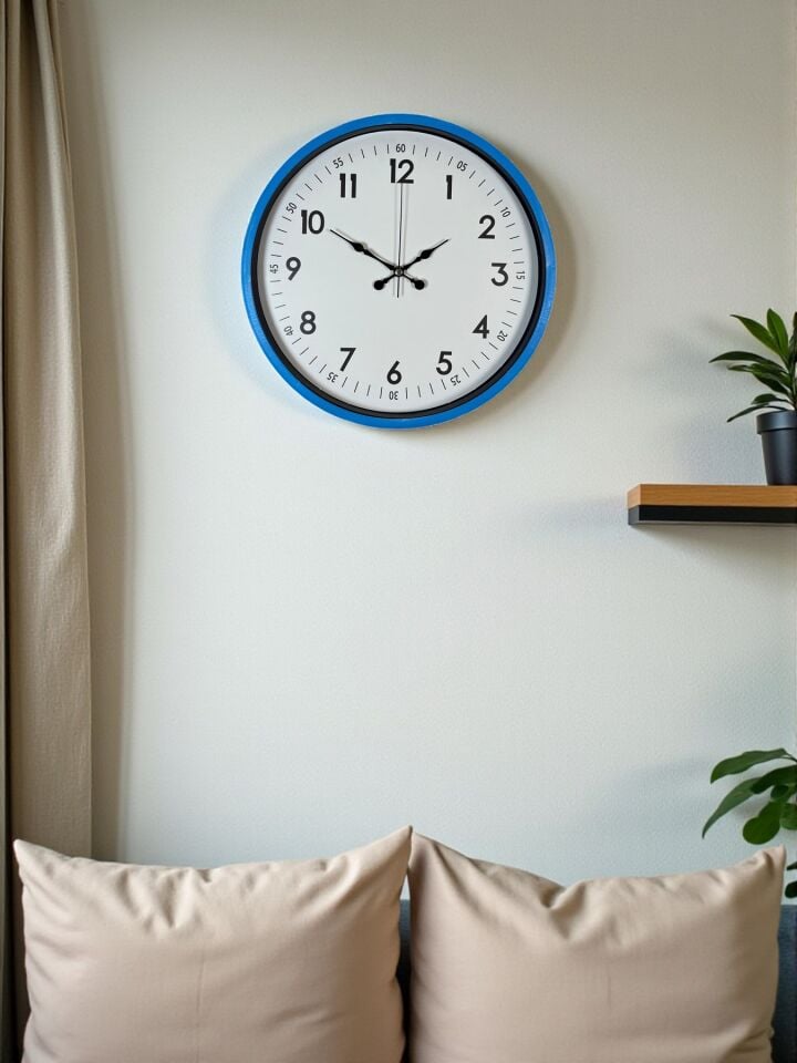 36 Cm Mavi Dekoratif Duvar Saati