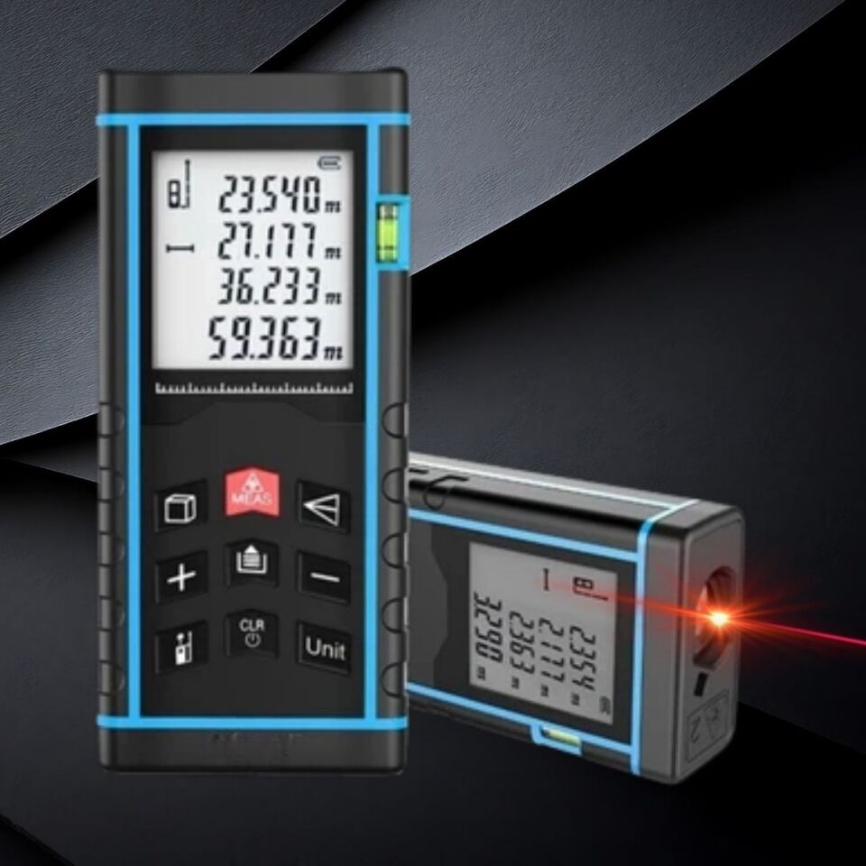 AD Profesyonel 40 Metre Dijital Lazer Metre Ölçüm Cihazı-LCD Ekranlı,Su Terazili,Pisagor Ölçüm Fonksiyonlu,20 Kayıt Hafızalı,Hassas Lazer Ölçer