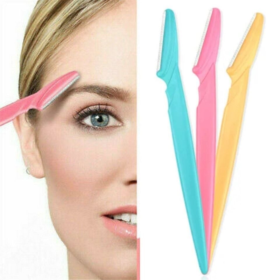 AD 3’lü Kadın Kaş Usturası Seti – Hassas Ciltler İçin Güvenli Yüz Tüy Temizleme Bıçağı