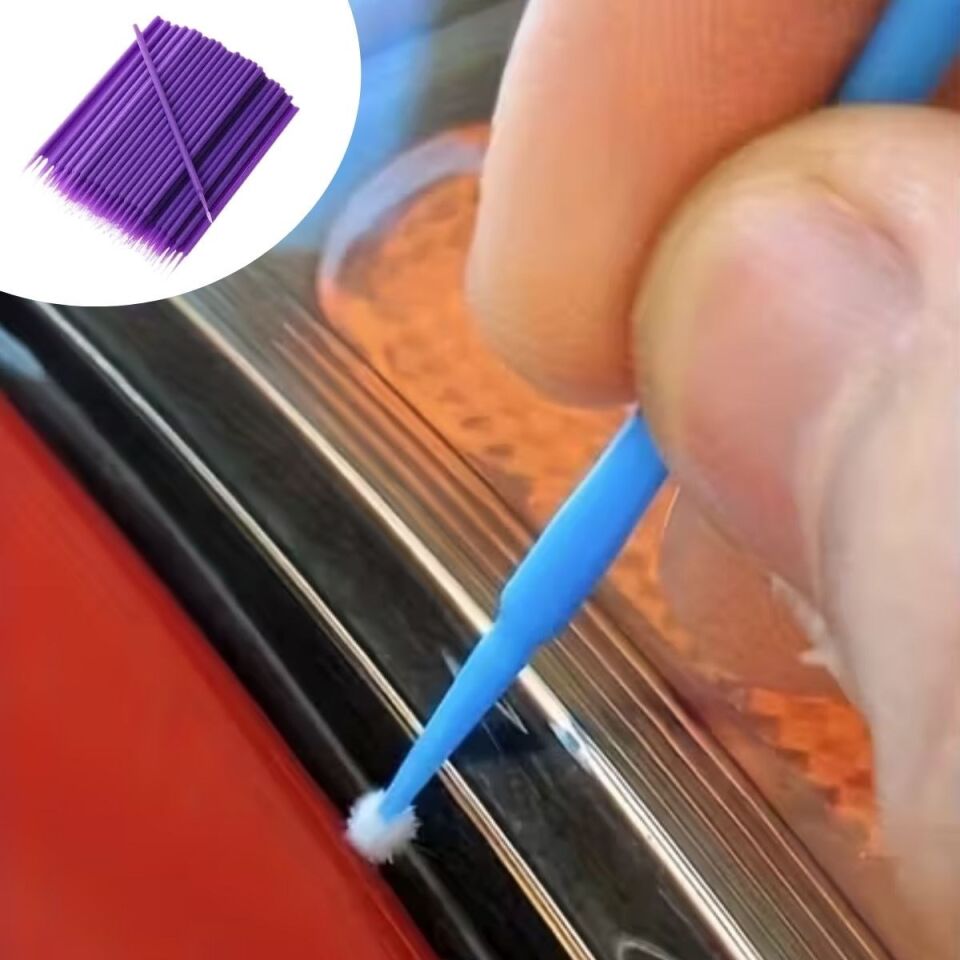 AD 100’lü Mini Tek Kullanımlık Araba Rötüş Fırçası –İnce Uçlu Yumuşak Kıllı Boya Uygulayıcı, Otomotiv Detaylandırma