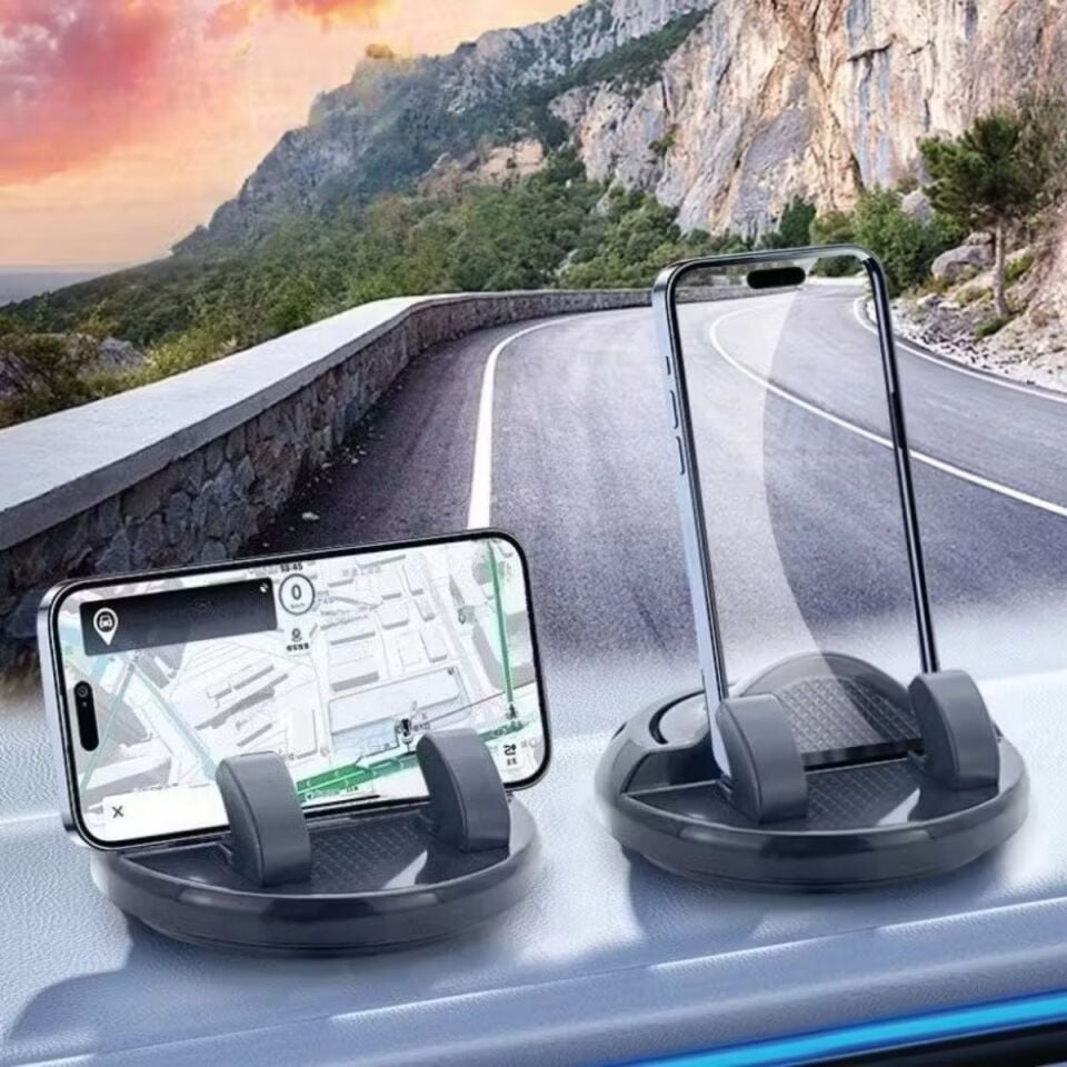 AD Numaratörlü Güçlü Yapışkanlı 360 Derece Dönebilen Su Geçirmez Araç İçi Telefon Tutucu Plastik Aparat