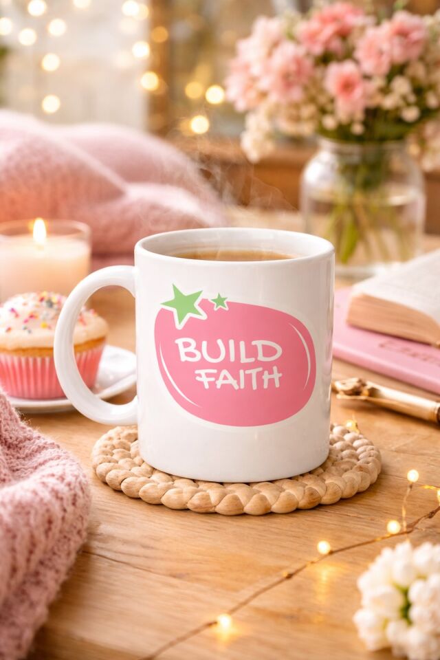 Build Faith ''UMUDUNU İNŞA ET'' Yazılı Porselen Kupa MODEL 151 – Motivasyon Temalı, Kahve & Çay Kupası – Hediye Seçeneği