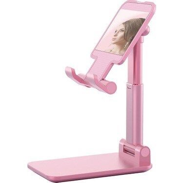 AD Beyaz  Aynalı Cep Telefonu Sabitleyici Stand Katlanabilir Ayarlanabilir Telefon Standı