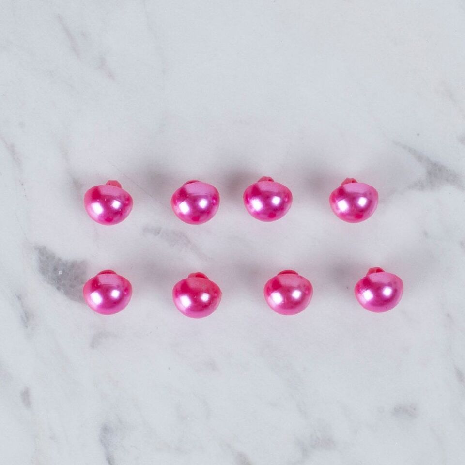 Loren Crafts 8 li Fuşya Düğme - 0150