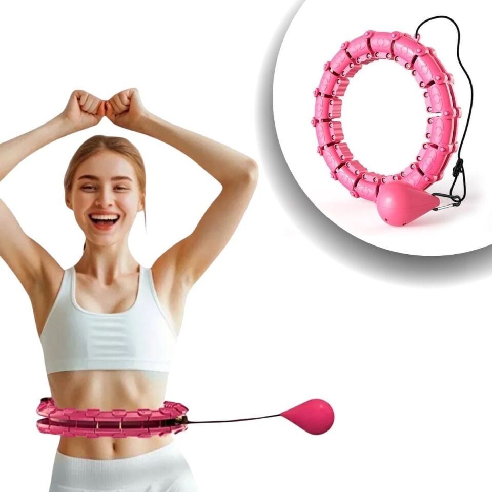 AD Ayarlanabilir Zayıflatıcı Hulahop Bel ve Karın Bölgesi İçin İnceltici Fitness Aleti Spor Çemberi