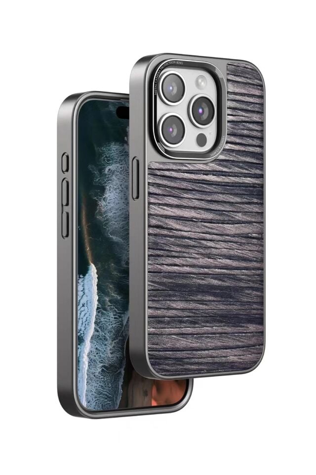 Mey İthalat®  iPhone 14 Pro Wave Kapak - Kahverengi