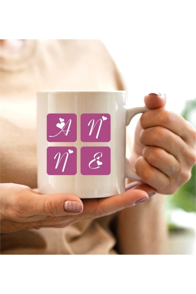 Anneler Günü Harf Model Baskılı Kupa Bardak