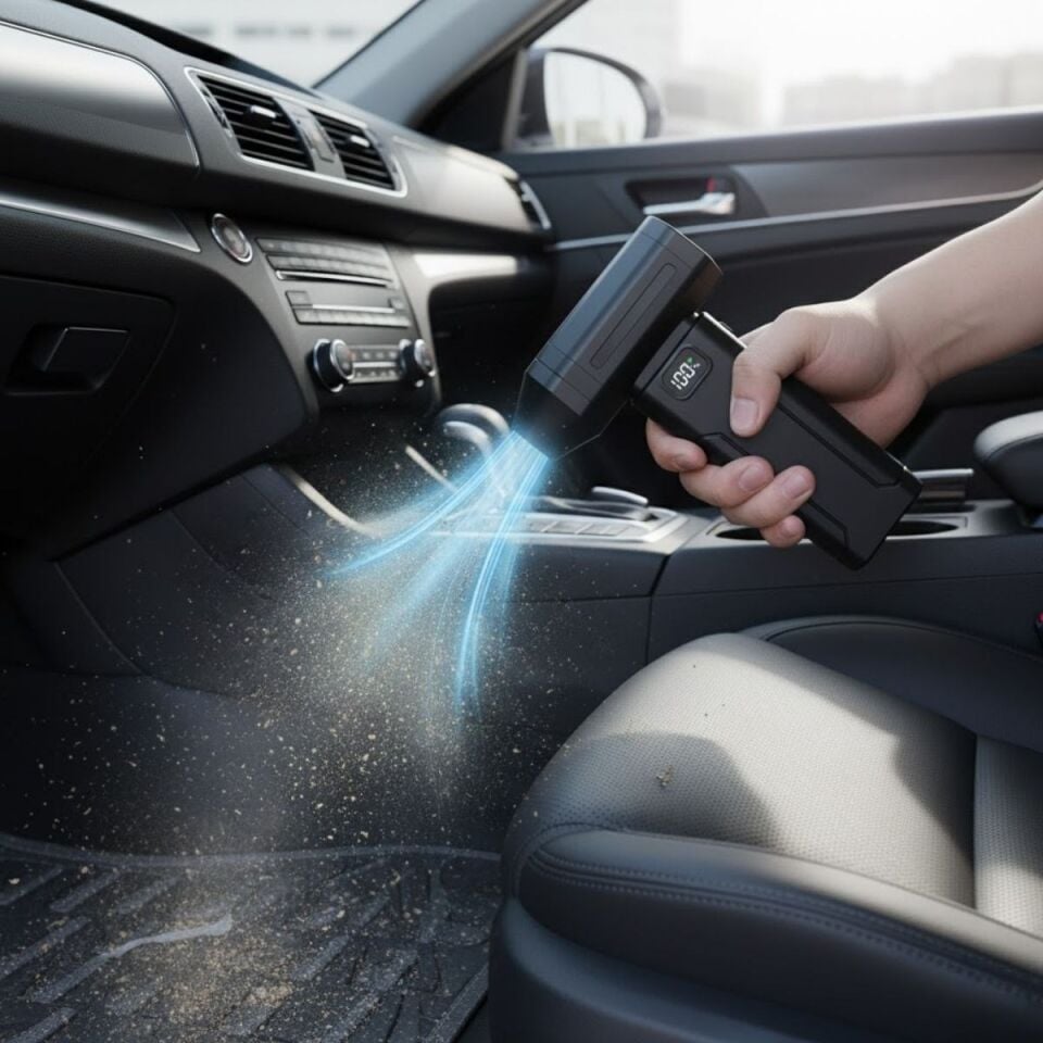 BUFFER® USB Şarjlı Güçlü Hava Üflemeli Toz Temizleyici Araç İçi, Klavye, PC ve Elektronik Cihaz Temizlik Cihazı X8 Jetfan