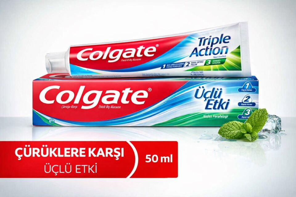Colgate Üçlü Etki Diş Macunu 50 ml Çürük Koruma & Ferah Nefes 1 ADET