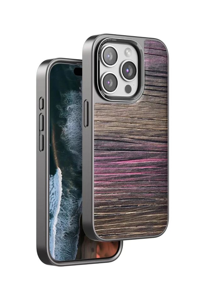 Mey İthalat®  iPhone 15 Pro Max Wave Kapak - Pembe