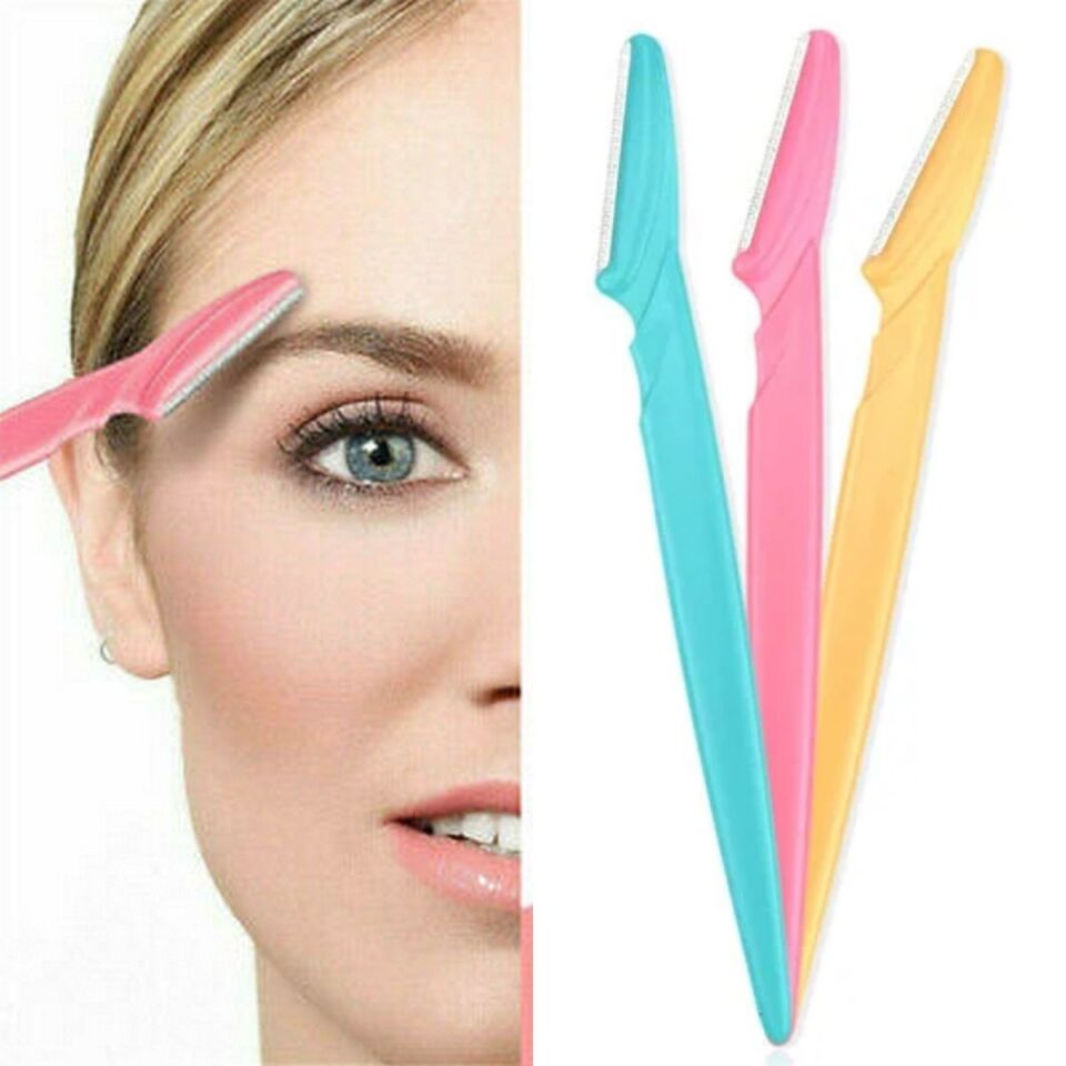 BUFFER® 3’lü Kadın Kaş Usturası Seti – Hassas Ciltler İçin Güvenli Yüz Tüy Temizleme Bıçağı