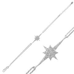 925 Ayar Gümüş Kutup Yıldızı Bileklik BR0460542 (491491)