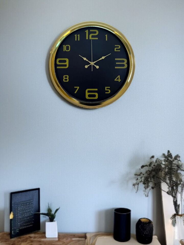 Elegance Gold Luxury 40 Cm Metal Duvar Saati