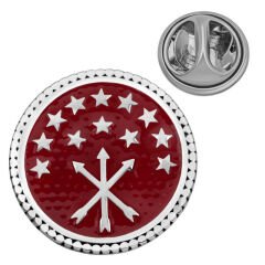 925 Ayar Gümüş Çerkes Bayrağı Rozet T8678 (491491)