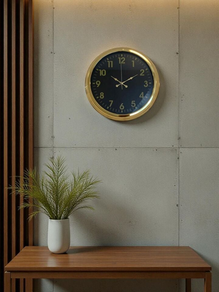 Golden Night Luxury 40 Cm Metal Duvar Saati