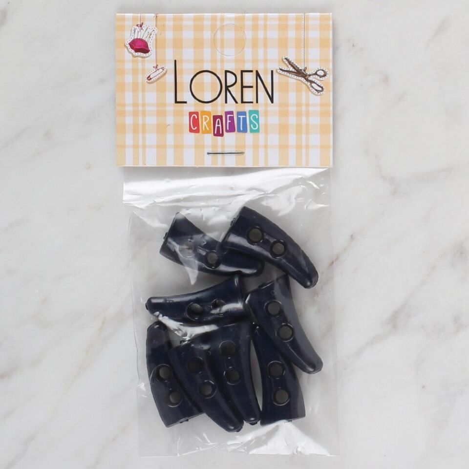 Loren Crafts 8 li koyu lacivert çoban düğme - 127