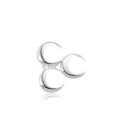 925 Ayar Gümüş Üç Hilal Rozet BRS98121017 (491491)