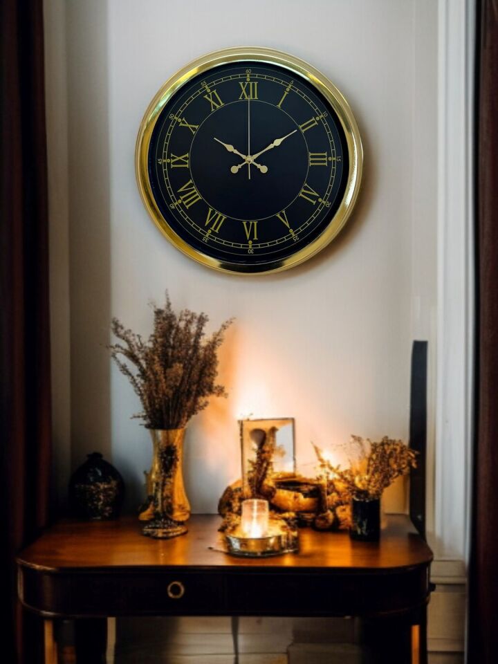 Luxury Gold 40 Cm Metal Duvar Saati