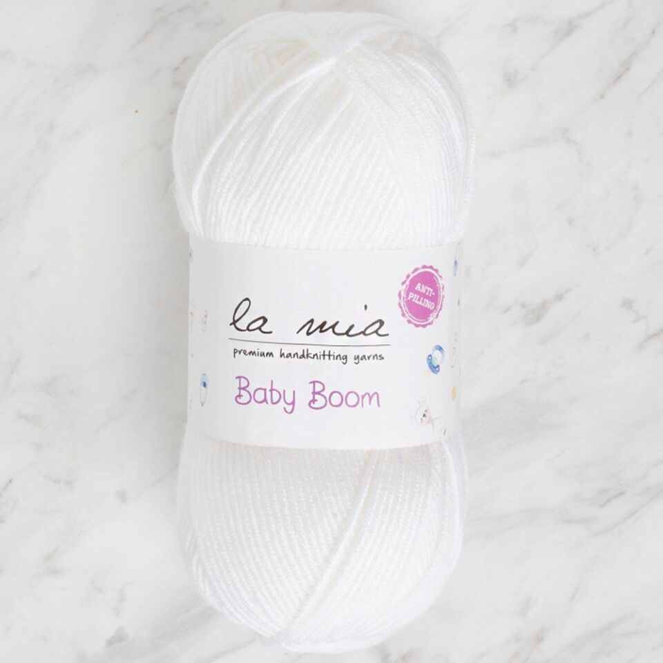 La Mia Baby Boom Beyaz El Örgü İpi - 10 - 34118