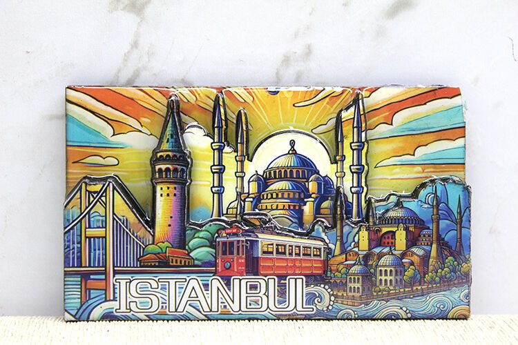 Ahşap İstanbul Temalı Magnet - Model 7