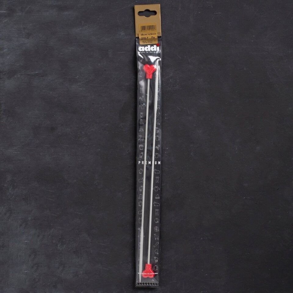 Addi 4,5mm 35cm Klasik Alüminyum Hızlı Örgü Şişi -