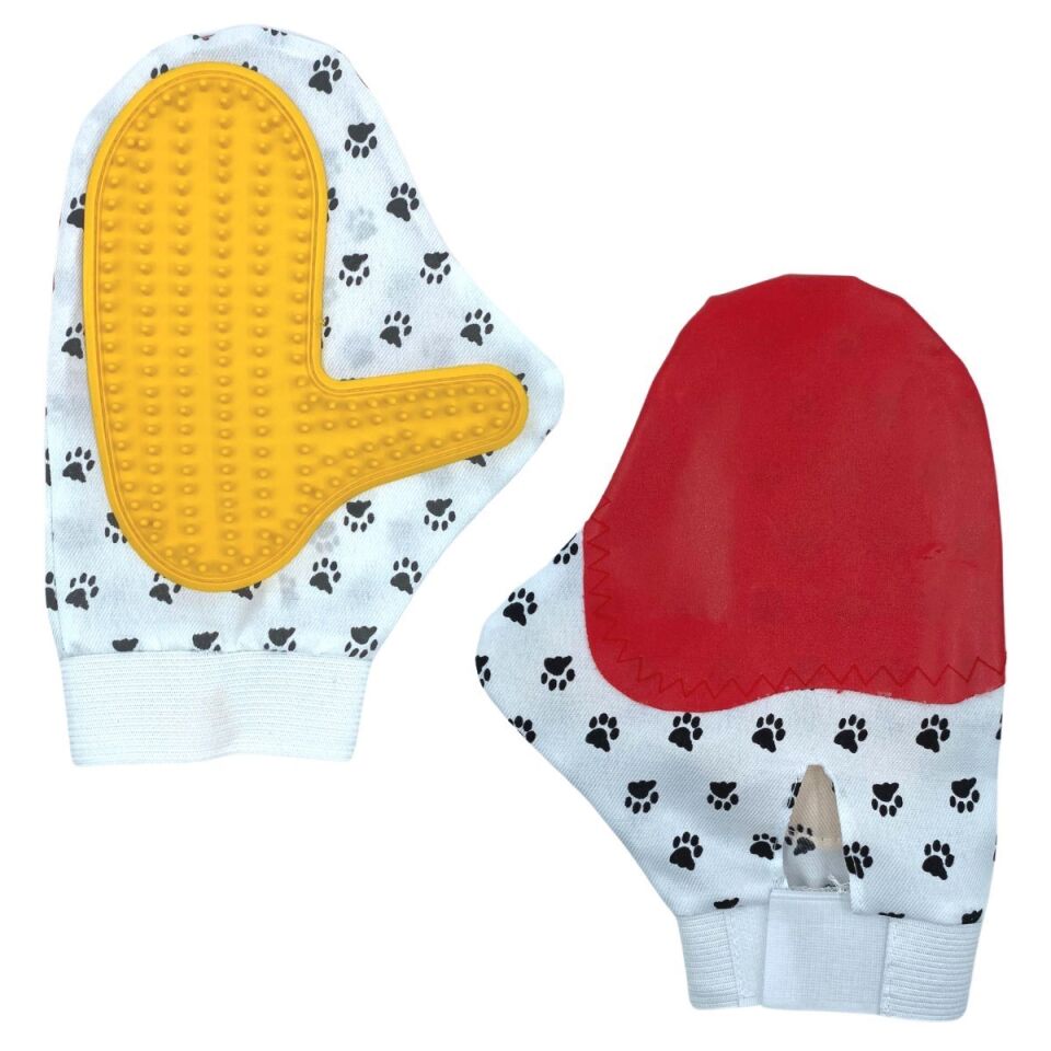 AD Kedi Köpek Yıkama Tüy Açıcı Düğüm Çözücü Plastik Tımar Masaj Eldiveni El Fırçası