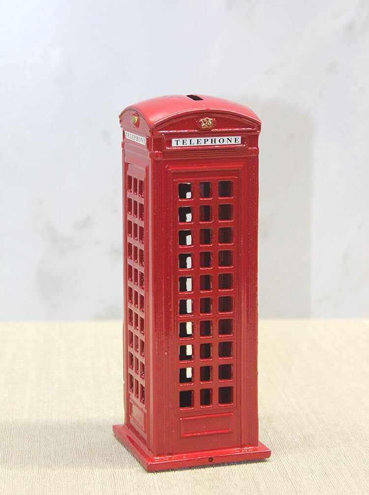Dekoratif Metal Telefon Kulübesi Kumbara (491491)
