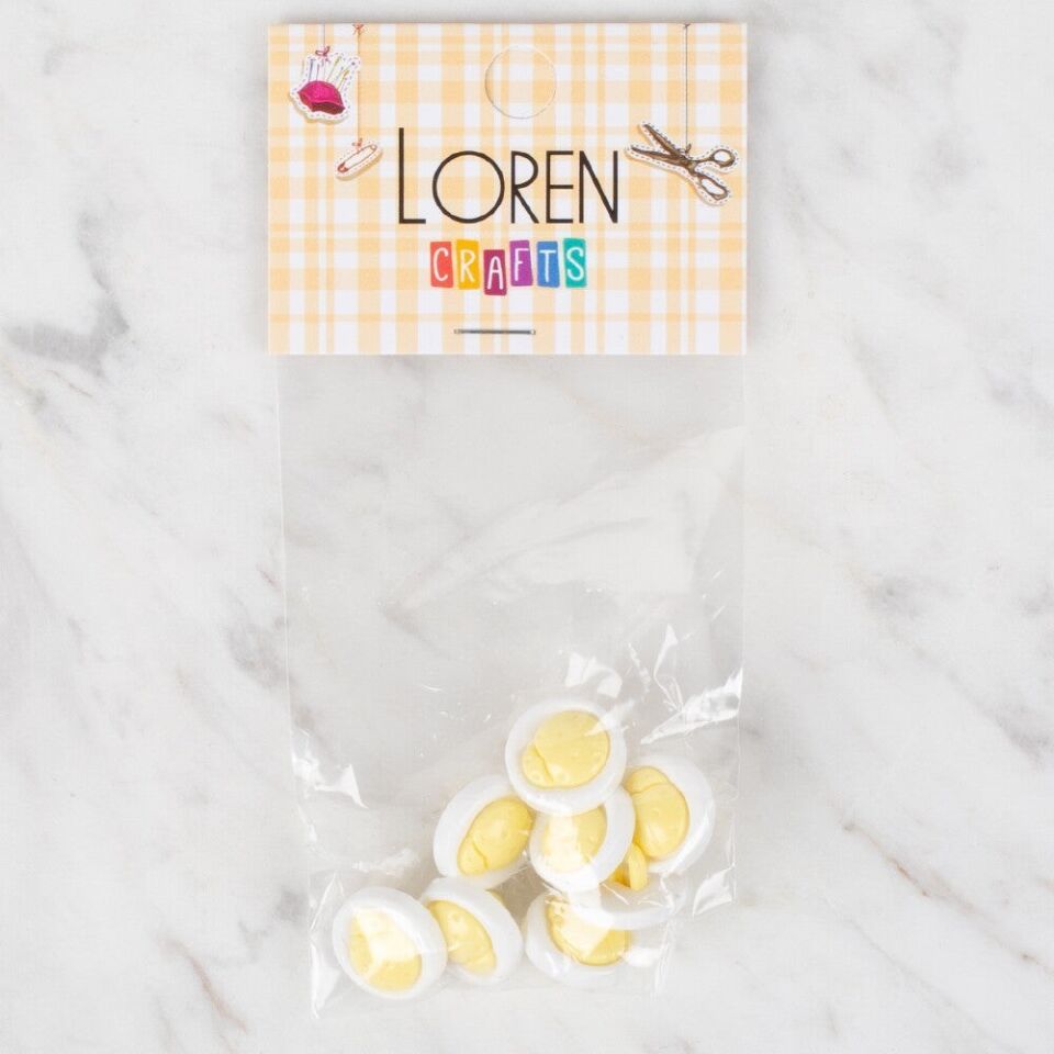 Loren Crafts 8 li Sarı Uğur Böceği Düğme - 641