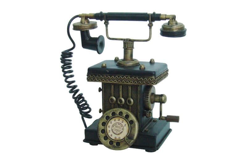 Dekoratif Metal Telefon Kumbaralı Kumbara Biblo Hediyelik (491491)