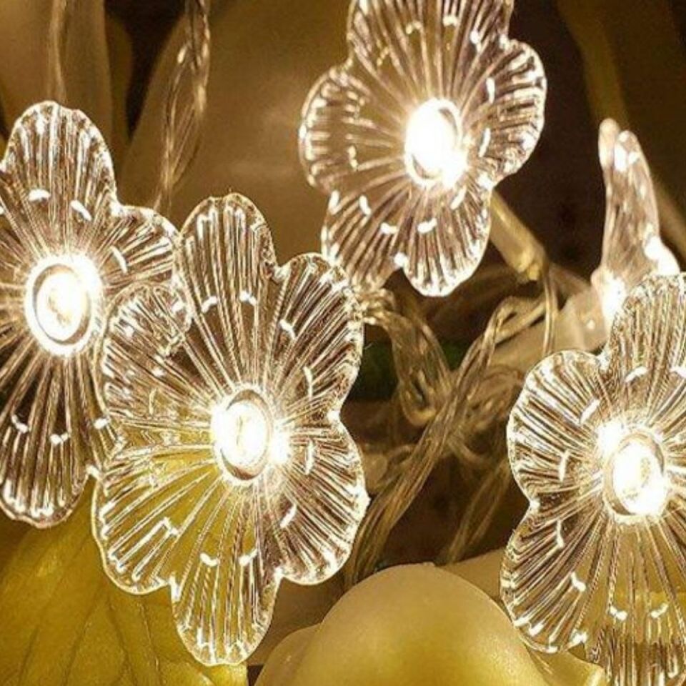 Çiçek Desenli 3.5 Metre USB LED Işık – 20 LED’li Dekoratif Ortam Aydınlatması