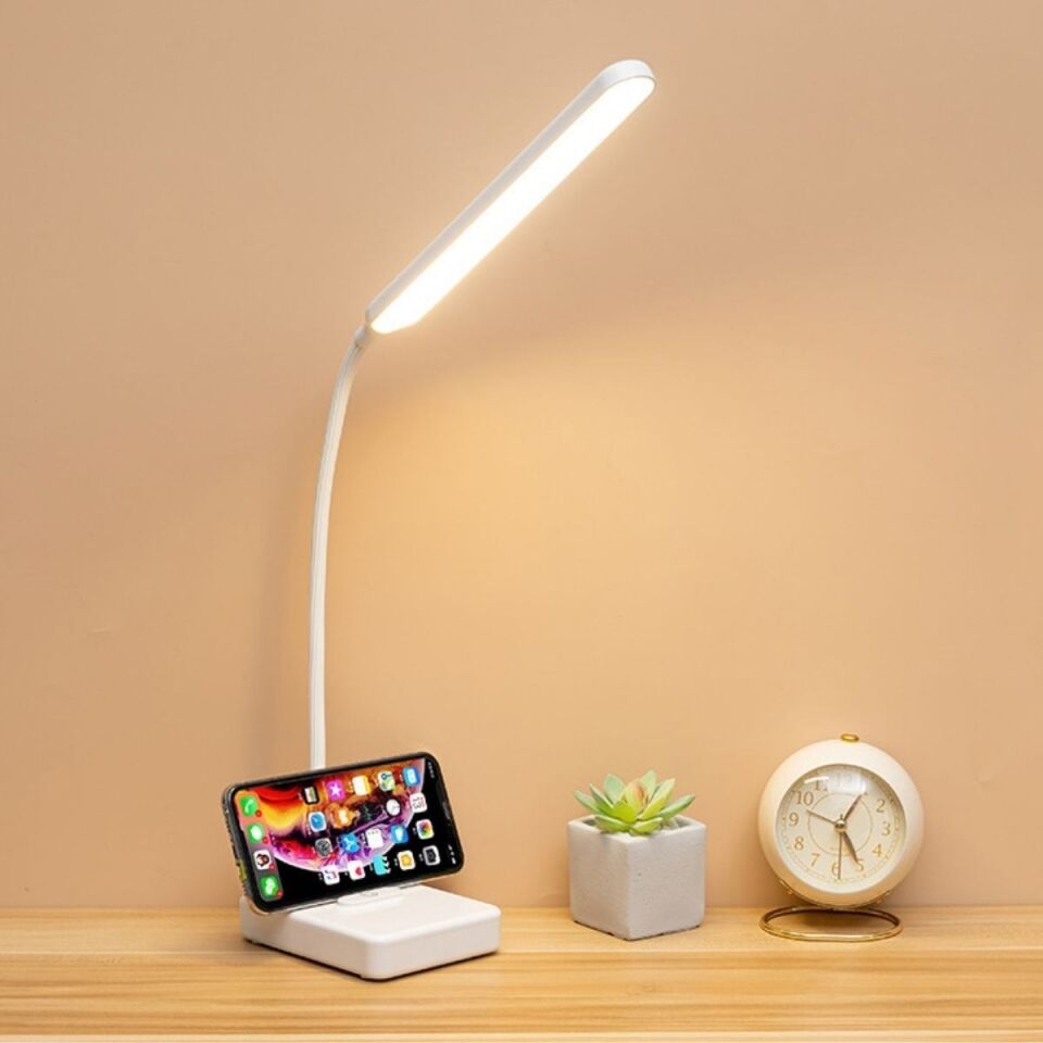 AD İnce Uzun USBli Dokunmatik 3 Kademeli 360 Derece Özel Göz Korumalı led Lityum Masa Lambası
