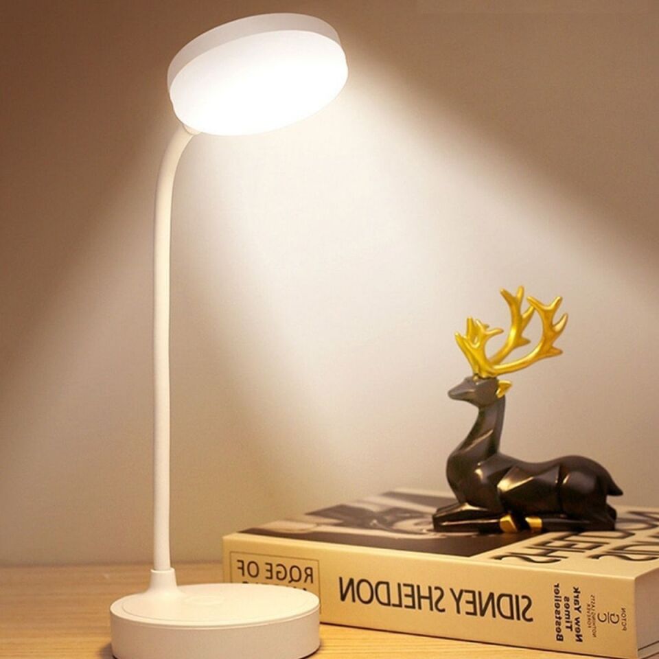 AD Yuvarlak USBli Dokunmatik 3 Kademeli 360 Derece  Özel Göz Korumalı Led Lityum Masa Lambası