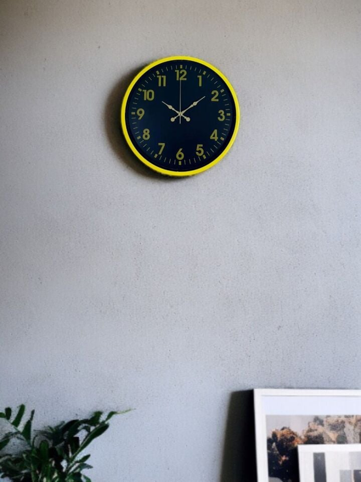 36 Cm Sarı Standart Duvar Saati