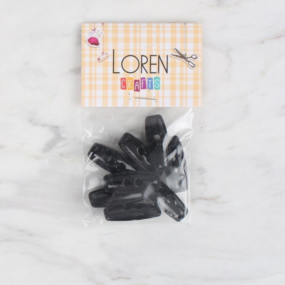 Loren Crafts 8 li siyah çoban düğme - 74