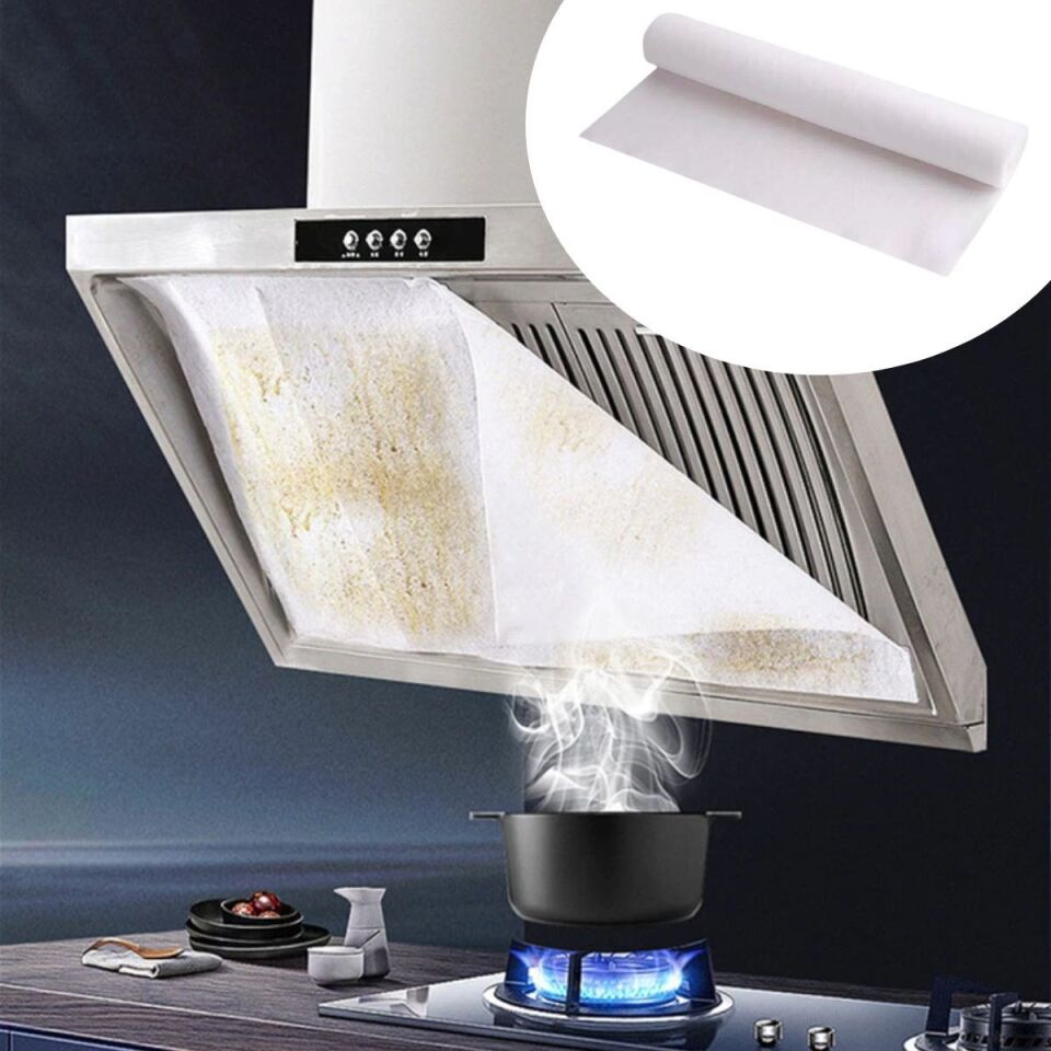 AD 2li Yağ Emici Duman Önleyici Pratik Mutfak Davlumbaz Koruyucu Dayanıklı Yedek Filtre 45x90cm